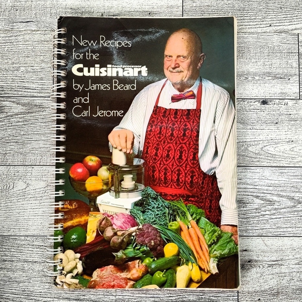 New Recipes Cuisinart Cookbook 1978 Spiral Beard Jerome Preloved Vtg Kitchen
